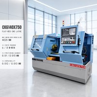 Tour CNC CK6140X750, porte-outils électrique à 8 postes, système de commande 980TDI, machine-outil horizontale pour usinage CNC du métal