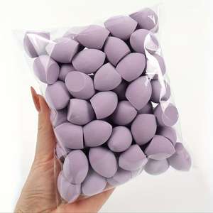 Mini ensemble d'éponges de maquillage rose et violet, 60 pièces, éponge triangulaire pour le visage, lavable, origine Chine - Product Image 4