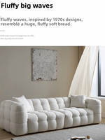 Canapé une place en tissu Coton Nordique, style crème français, pour petit appartement, carré, rembourré, garni d'éponge, avec housse en cachemire