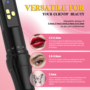 ราคาขายส่ง ปากกาสักคิ้วถาวรแบบปรับระดับได้ แบตเตอรี่คู่ เครื่องสักลาย - Product Image 3