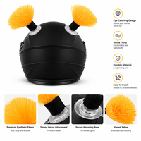 Perruque amusante pour casque, avec antenne décorative et ornement capillaire amovible, largement compatible avec tous types de casques