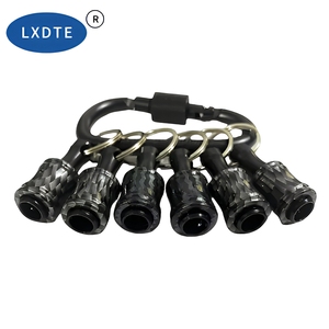 LXD Industrial – Kit de 6 rallonges de mèche en acier pour mèches à changement rapide 1/4 po, avec porte-clés OEM - Product Image 1