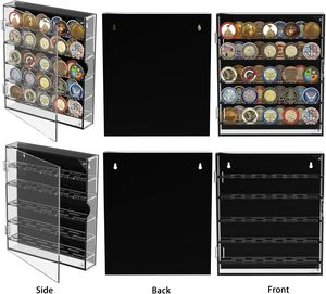 Hiện đại Acrylic <span class=keywords><strong>pin</strong></span> hiển thị trường hợp với cửa từ cho 45 huy chương Poker chip Phù Hiệu và thu chủ sở hữu - Product Image 5
