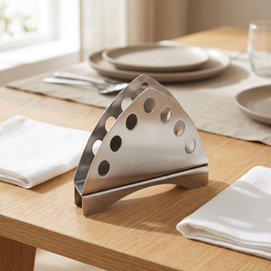 Stainless Steel Napkin/Tissue Dispenser Stand Eco-friendly Durable Matt Finish Classic Style Restaurant/Hotel Use <b>Kitchen</b> <b>Paper</b> - Product Image 3