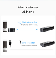 Scanner de Code QR Mini Scanner de Code à Barres 2.4g Sans Fil Bluetooth Compatible Petit Portable USB 1D 2D Scanner de Code à Barres pour Inventaire