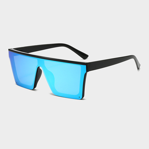 Lmamba Brand Designer Square Sun Glasses Custom Logo Oversized Black Shades Big Frame <b>Mirror</b> Sunglasses for Women Men - Product Image 6