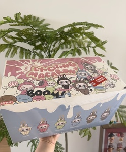 Popmart labubu ชุดมาการูนจากมอนสเตอร์ที่น่าตื่นเต้นกล่อง labubu ดั้งเดิม6ชิ้นกล่องปิดตาของเล่นตุ๊กตาผ้ากำมะหยี่ - Product Image 5