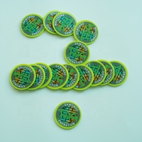 Promosi kustom kustom OEM murah abs dicetak berlapis 1 euro koin emas perak token plastik Eropa
