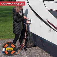 ZNPON 240V Caja de Enchufe Empotrable Impermeable para Exteriores, Toma de Corriente de 3 Pines para Caravana, Remolque, Conexión de Cable, Enchufe
