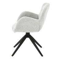 Chaise longue pivotante Sherpa moderne Fauteuil en tissu en forme de nuage pour chambre à coucher Salle d'étude avec base en métal Vente en gros d'usine