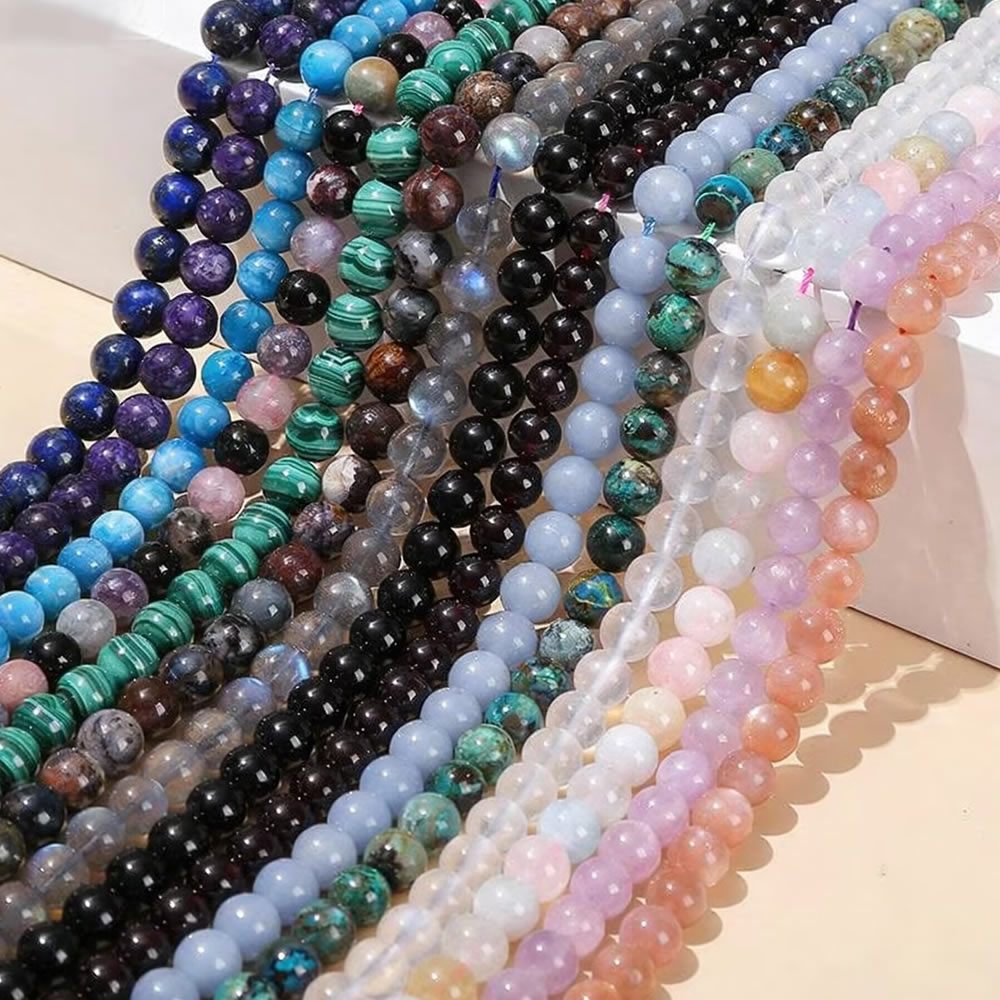 Wholesale High Quality Natural Gemstone Crystal Malachite Moonstone Garnet Beads for Jewelry Making DIY Bracelet Necklace