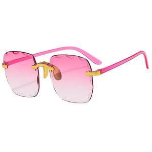 Gafas de sol cuadradas sin marco de estilo europeo para mujer, lentes de PC con protección UV400, gafas de sol modernas a la moda - Product Image 5