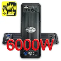 Module d'amplificateur de subwoofer en aluminium Getshow 2 CH 6000W, plaque de haut-parleur professionnelle, classe D, crossover audio bidirectionnel, processeur DSP