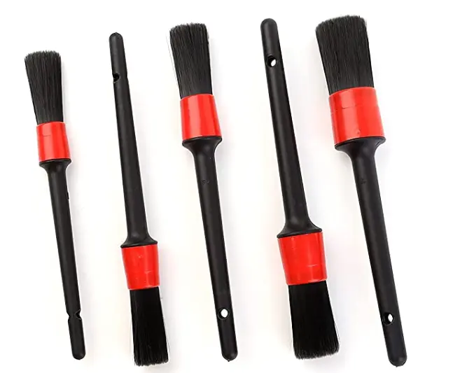 Detail Brush for Car and Wheels 5 pack Round Paint Brush Set with Custom Logo
