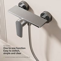 Nouvelle conception 3301 Robinet de douche mural en aluminium antirouille à double commande chaud/froid, ensemble simple pour salle de bain d'appartement