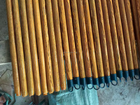 Balai à manche en bois portable de haute qualité, tête en plastique recouverte de PVC, léger, durable, doux, écologique, pour le nettoyage des sols