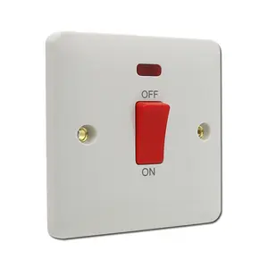 1 gang switch 45amp DP switch with neon wall switches
