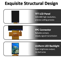 Module LCD TFT personnalisé de 3,5 pouces, 320*480, grand angle de vision, pour équipement de mesure portable