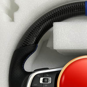 Volant sport en cuir à 3 branches pour VW <span class=keywords><strong>Golf</strong></span> 7.5 GTI MK7 Polo GTS GTD <span class=keywords><strong>GTE</strong></span> Scirocco R Passat CC R-Line MK6 GLI Passat Jetta - Product Image 6