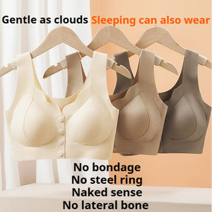 Sujetador Push-Up con Tirantes Anchos, Cómodo, con Cierre Frontal, Diseño a Rayas, Tallas <span class=keywords><strong>Grandes</strong></span> para Mujer - Product Image 3