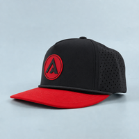 Casquette de golf en nylon premium 5/6 panneaux, perforée au laser, style Techwear, avec logo personnalisé