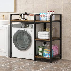 <span class=keywords><strong>Scaffale</strong></span> a 4 livelli per bagno, mobiletto salvaspazio per lavatrice, scaffalatura multiuso per asciugabiancheria - Product Image 2