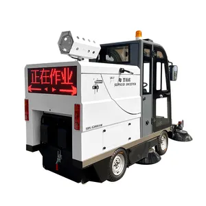 SBN-S2200AW Fully Enclosed Cab High Pressure Fog Cannon Electric Ride-on Sweeper Manufacturing Plant Floor Cleaner