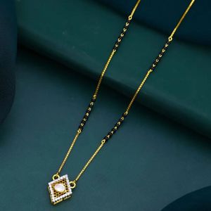 Solitaire Mangalsutra for Women Elegant Traditional <b>Indian</b> <b>Jewellery</b> Bridal Wedding Ethnic Fashion Necklace Accessory - Product Image 3
