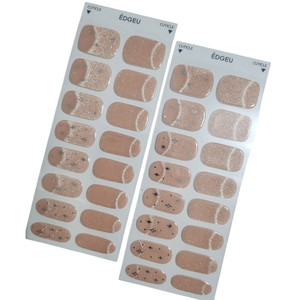 Korean Style Soft Gel Nail Sticker Semi Cured Waterproof With Sparkle Design For Natural Look - Product Image 3