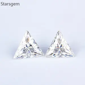Starsgem Venda Quente Triângulo Corte D Cor Branca Diamante Mosanita GRA VVS1 Pedras Diamantes Soltos Moissanite