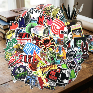 Adesivi in Vinile per Skateboard con Cartoni Animati - Impermeabili, Confezione da 100 per Valigie, Laptop e Decorazioni per la Casa - Product Image 2