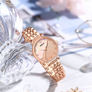 Reloj de Pulsera de Cuarzo para Mujer, Modelo Shanghai 2560, Diseño Fritillaria, Logotipo Personalizable, Acero Inoxidable, Correa de Cuero y Aleación, para Moda de Lujo - Product Image 2