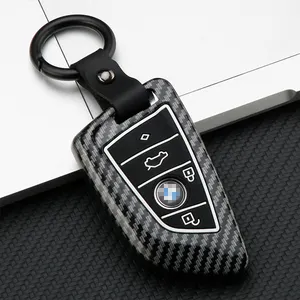 Silikon anahtar kapağı 4 düğmeler araba anahtarı kabuk için anahtar tutucu ile BMW E46 39/90 E60 E36 F30/10 e34/53/30 F20 E92 E87