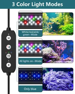 30-120 CM Full Spectrum Fish Tank Lâmpada Luz com suportes extensíveis Led Aquatic Plantada Aquário Luz Para Live Plant Tank