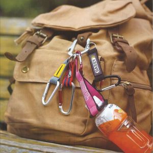 Promotion : Porte-clés mousqueton en forme de D avec broderie de logo personnalisée et sangle courte pour sac à dos - Product Image 3