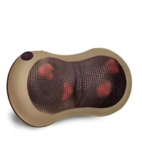 EMOKA EMK-129G Coussin de massage électrique multifonctionnel portable Shiatsu pour le cou et le corps, avec pétrissage, roulement, chauffage, maille PU, minuterie, 30W