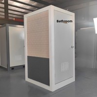 Toilettes mobiles préfabriquées en tôle colorée à bas prix pour chantier extérieur, usine et dortoir