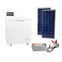 Congélateur horizontal à température de porte unique à ouverture supérieure Congélateur coffre profond solaire Réfrigérateur Congélateurs à courant continu