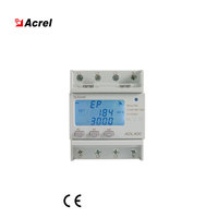 Medidor de Energía Acrel ADL400 para Riel DIN, para Sistema IoT, Medidor de Potencia Trifásico, Entrada Máxima 100A, Medidor Trifásico para Cargador de Vehículos Eléctricos con MID