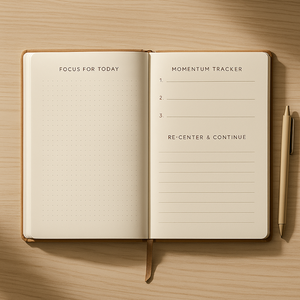 Carnet de notes de motivation en similicuir à couverture rigide « Continuez à vous évoluer » pour la définition des objectifs, le développement personnel et la réflexion quotidienne - Product Image 2