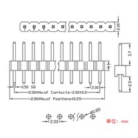 Conector Adaptador de Nylon J108 de un Solo Núcleo DIP 3P, Terminales de Placa PCB de 4 Posiciones, Montaje en Orificio, Pin Header