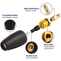 Buse de pulvérisation pour nettoyeur haute pression, amrobuste RN01 500 bar micro fog turbo 4-way j rod laiton nettoyage de voiture