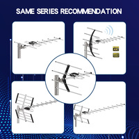 Aluminium-Außenantenne mit Hoher Verstärkung für UHF/VHF, Große Reichweite, DVB-T2 ATSC ISDB-T Kompatibel, Einfache Installation