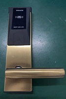 Serrure de porte intelligente électronique programmable en acier inoxydable avec carte RFID IC PHT609 pour portes en bois de 38-55 mm, accès rapide pour hôtels