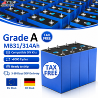 Batterie de stockage d'énergie solaire LiFePO4 320Ah 200Ah 100Ah, cellule de batterie LiFePO4 3.2V 280Ah, stock UE Pologne, entrepôt UE