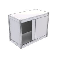 Comptoir pliable pour stand d'exposition, montage facile, stand de salon professionnel, bureau d'information, publicité, durable, sublimation par transfert thermique