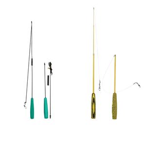 مستلزمات الحيوانات الأليفة لعب القط عالية الجودة قابل للجر قصبة الصيد ثلاثة تلسكوبية القط عصا دعابة عصا القط قضبان الصيد بالجملة - Product Image 2