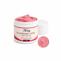 Pabrik ODM Grosir Krim Tubuh Raspberry Halal Perawatan Kulit Cocoa Butter Minyak Zaitun Tidak Lengket Melembapkan Perawatan Musim Dingin 120g Jar