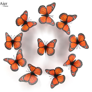 Aierflorist 10Pcs/BAG 12CM Valentine's Day Series Flash 3D Flower Bouquet Decoration Wedding Party Butterfly Decorative - Product Image 1