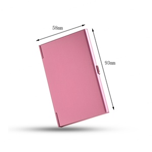 ที่ใส่บัตรธุรกิจโลหะแบบเรียบง่ายสามสีพร้อมโลโก้สั่งทำสำหรับของขวัญส่งเสริมการขายขายส่ง - Product Image 6